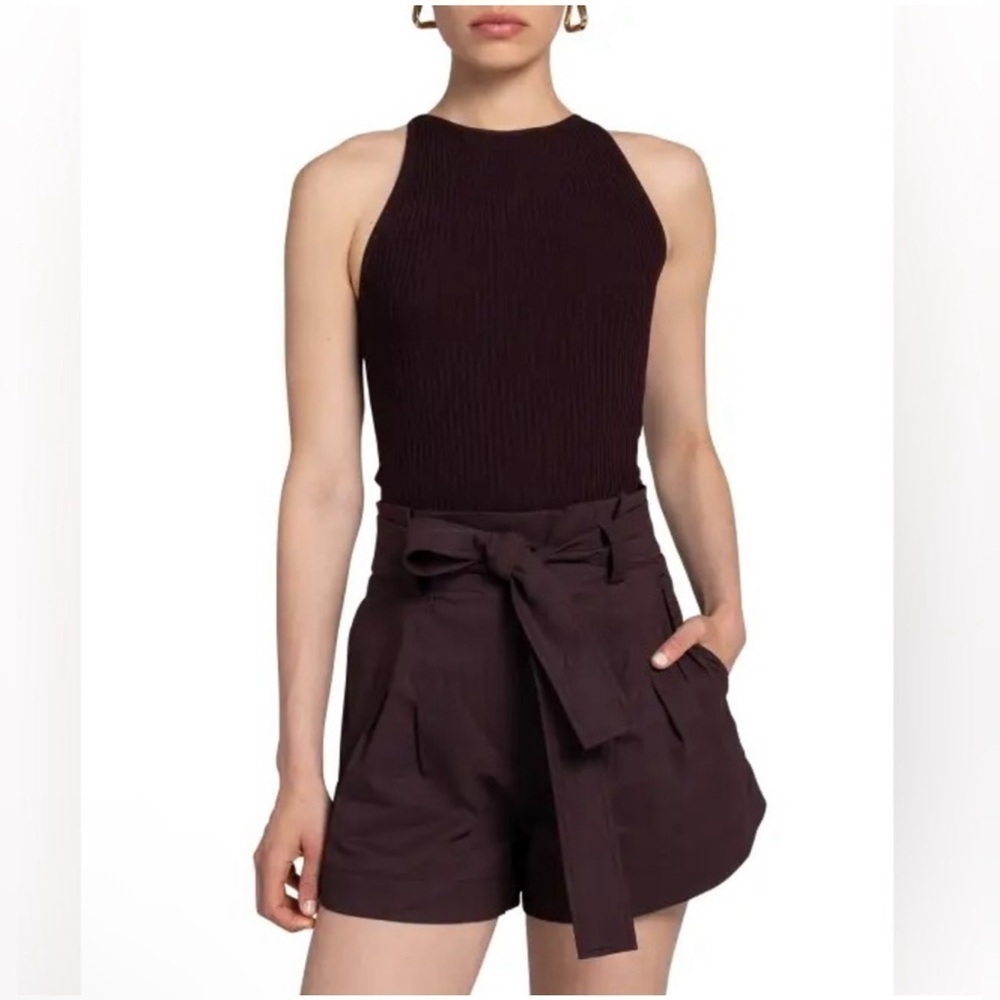 A.L.C. Ashley Rib Knit High Neck Bodysuit XS